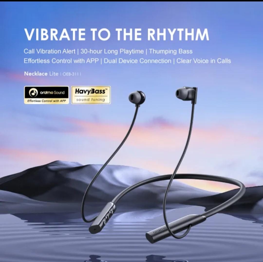 oraimo Necklace lite Call Vibration wireless Headphones